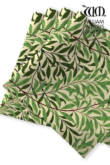 William Morris Gallery Green Willow Boughs Pack of 4 Napkins (B53848) | £20