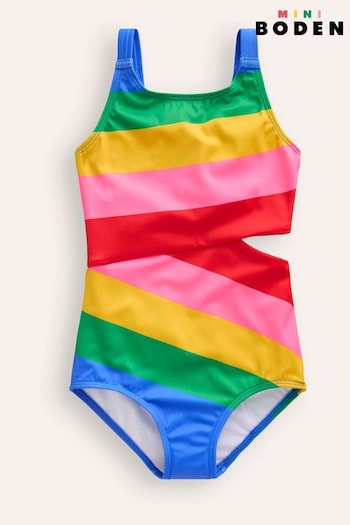 Boden Red Rainbow Cut-Out Swimsuit (B53933) | £23 - £27