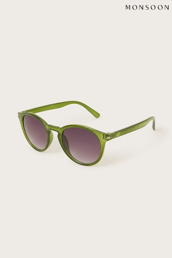 Monsoon Green Round Frame Sunglasses SVNX (B54040) | £15