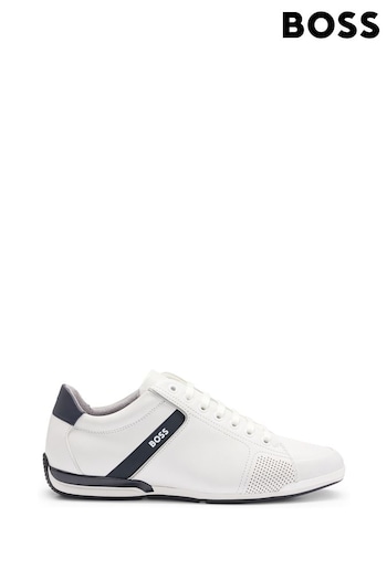 BOSS White Leather trainers with odour-control lining (B54080) | £199