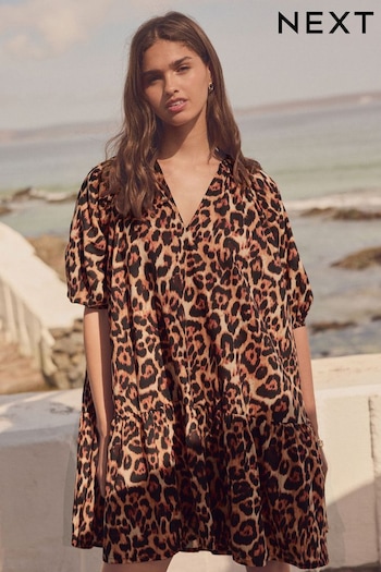 Animal 100% Cotton Summer Mini Dress (B54320) | £38