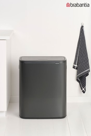 Brabantia Confident Grey Bo Touch Bin 2x30L (B54458) | £220