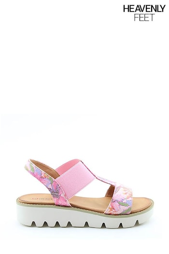 Heavenly Feet Floral Pink Ritz Litesoles Sandals (B54478) | £40