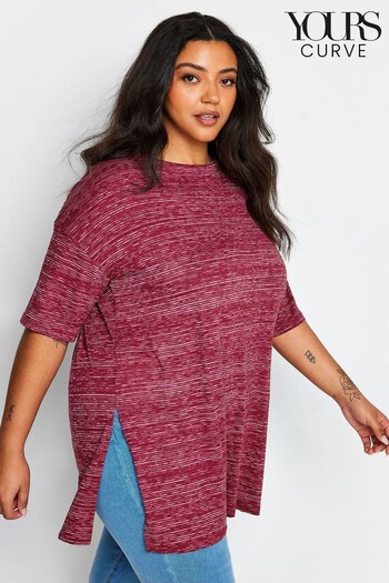 Yours Curve Red Striped Oversized Top (B54481) | £20