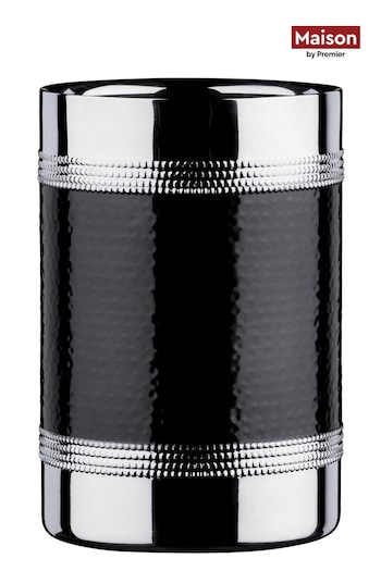 Maison by Premier Black Hammered Band Bottle Cooler (B54634) | £30