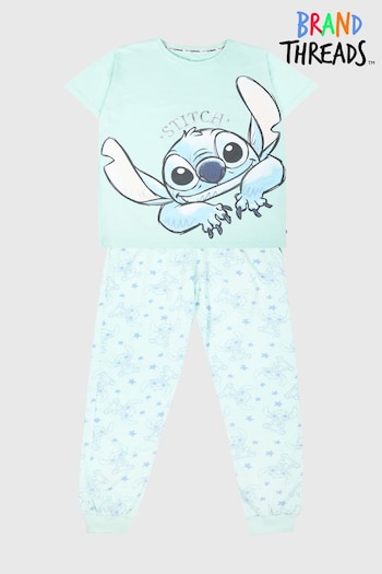 Brand Threads Blue Disney Stitch Girls Pyjama Set (B54731) | £25
