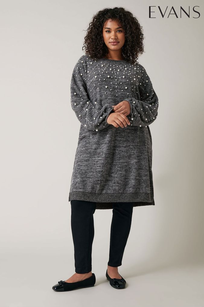 Embellished jumper shop dress