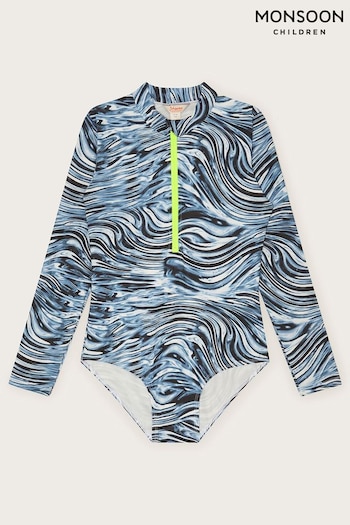 Monsoon Ripple Swimsuit with UPF50+ Protection (B54890) | £26 - £28