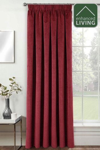 Enhanced Living Red Thermal Blackout Oxford Door Curtains (B54945) | £48