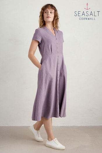 Seasalt Cornwall Purple Tall Carved Wood Dress (B54989) | £80