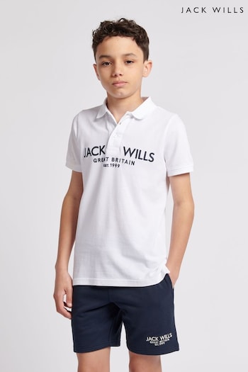 Jack Wills Boys Pique Polo camisa Shirt (B55028) | £30 - £36