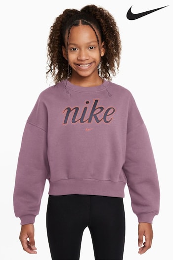 Nike Purple Plum Club Fleece Boxy Sweatshirt (B55051) | £40