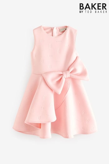 Baker by Ted Baker Pink Bow Waist Scuba Dress (B55057) | £40 - £47