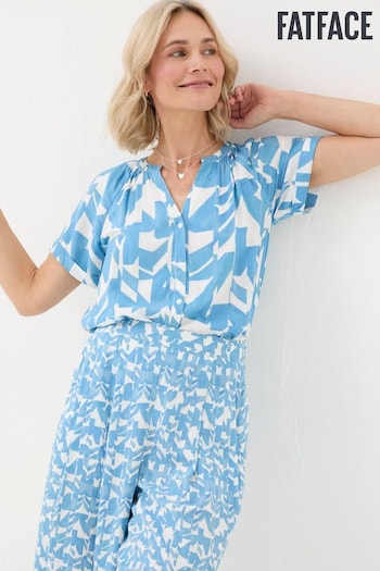 FatFace Blue Willow Med Geo Blouse (B55101) | £42
