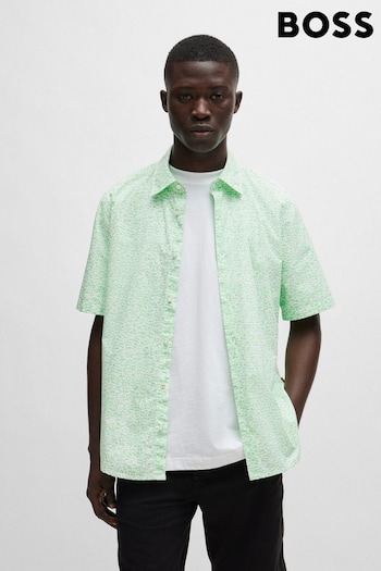 BOSS Green Regular-Fit Shirt In Printed Cotton Poplin (B55172) | £79