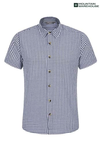Mountain Warehouse Blue Mens Weekender Cotton Shirt (B55338) | £25