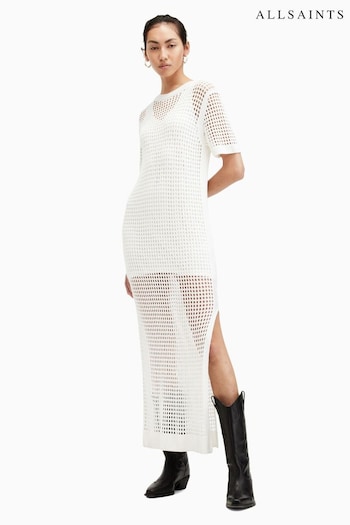 AllSaints White Paloma T-Shirt Dress (B55427) | £179