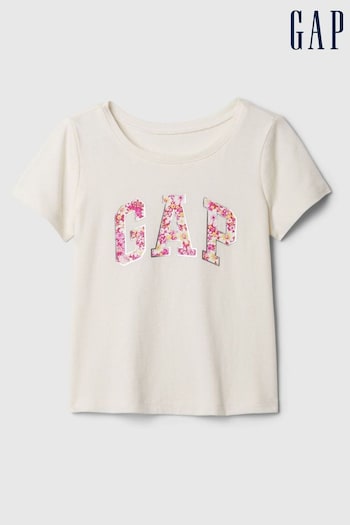 Gap White Cotton Logo Short Sleeve Baby T-Shirt (Newborn-5yrs) (B55556) | £8