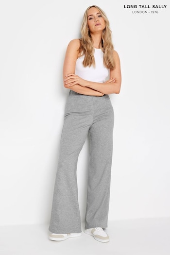 Long Tall Sally Grey Soft Ribbed Trousers (B55564) | £37