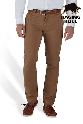 Raging Bull Tapered Chino Brown Trousers Crystal (B55758) | £69