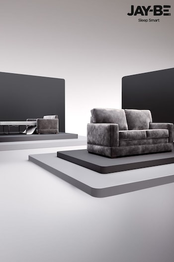 Jay-Be Luxe Velvet Steel Grey Urban 2 Seater Sofa Bed (B55818) | £1,550