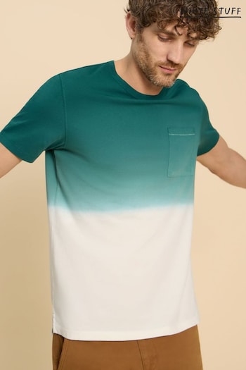 White Stuff Brown/White Abersoch Dip Dye T-Shirt (B55882) | £28