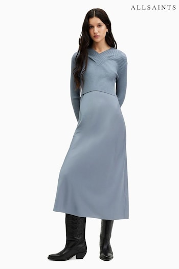 AllSaints Blue Hana Dress (B55918) | £219