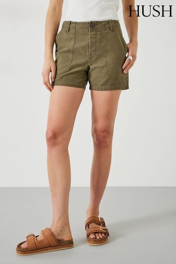 Hush Green Kia Washed Shorts (B56101) | £55