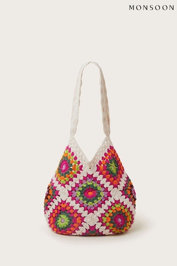 Monsoon Multi Crochet Shopper Bag (B56187) | £49