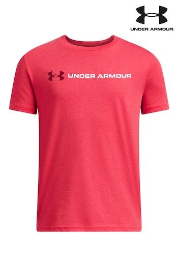 Under Armour Red Logo Wordmark T-Shirt (B56322) | £22