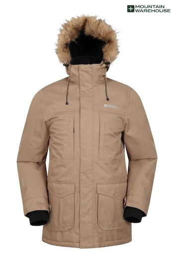 Mountain Warehouse Natural Mens Gorge Waterproof Long Jacket (B56355) | £112