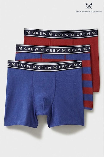 Crew Clothing Company Red Cotton Boxers 3 PK (B56357) | £35
