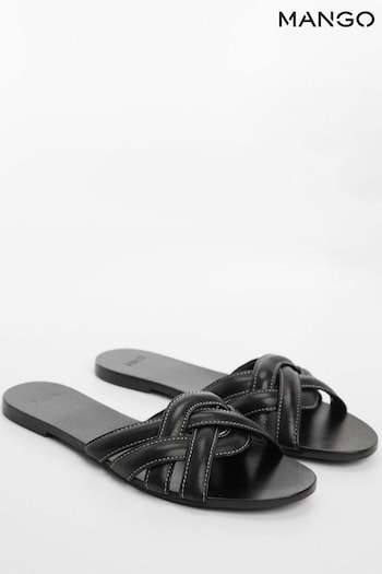 Mango Leather Straps Cozzy Sandals (B56468) | £46