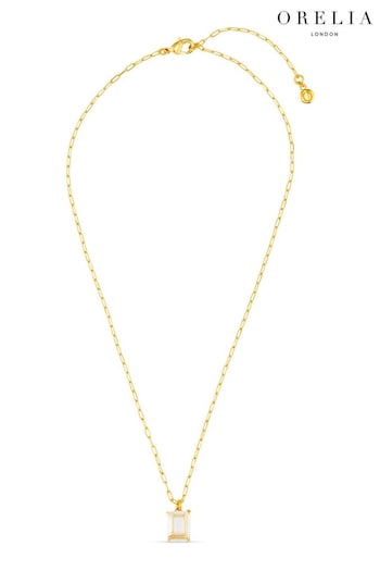 Orelia London Gold Tone Semi Precious Claw Set Necklace (B56472) | £35