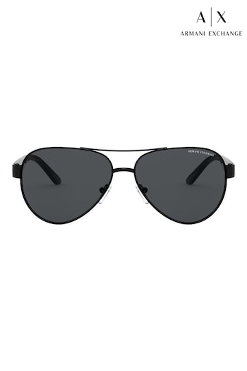 Armani Beauty Exchange Ax2034S Pilot Black Sunglasses (B56484) | £83