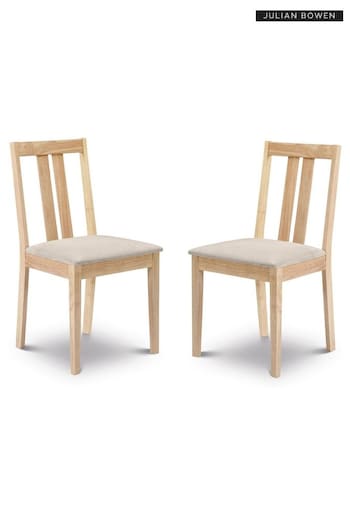 Julian Bowen Natural Rufford Chairs Set Of 2 (B56688) | £145