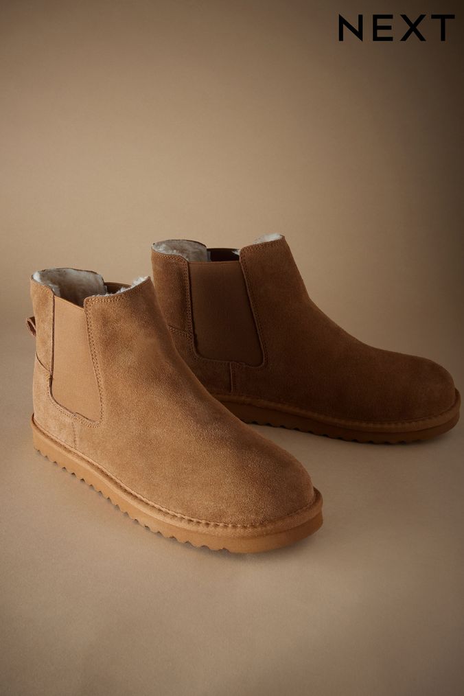 Buy Men s Slippers Boots Brown Nightwear Online Next UK
