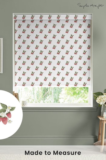 Sophie Allport White Strawberries Made to Measure Roller Blinds (B56847) | £58
