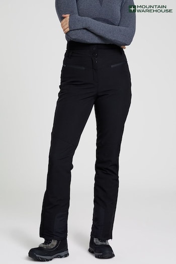Mountain Warehouse Black Womens Slim Fit Avalanche High-Waisted Ski Trousers (B56874) | £112