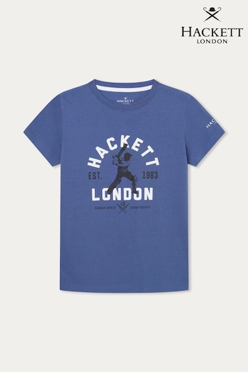 Hackett London Older Boys Blue Short Sleeve T-Shirt (B56918) | £30