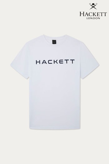Hackett London Men Short Sleeve White T-Shirt (B56940) | £55