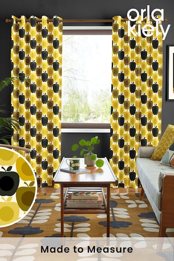 Orla Kiely Yellow Apples Made to Measure Curtains (B56952) | £91