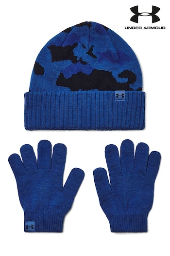 Under Armour Blue Beanie and Gloves Set (B57106) | £26