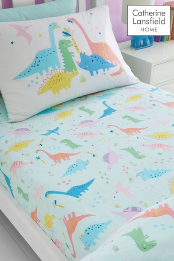 Catherine Lansfield Duck EggPink Dinosaur Friends Fitted Sheet (B57194) | £9 - £12