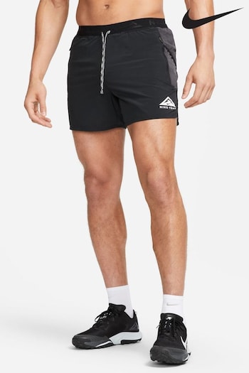 Nike Black Trail Dri-FIT 5 inch Brief-Lined Running Shorts (B57229) | £60