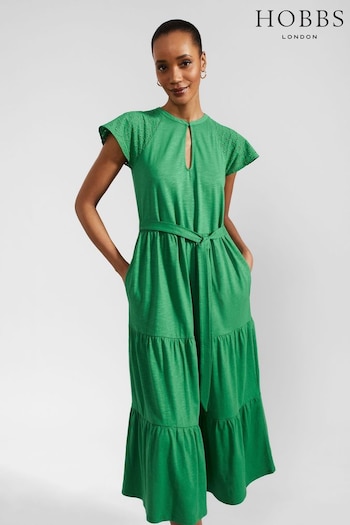 Hobbs Green Brodie Jersey Dress (B57282) | £99