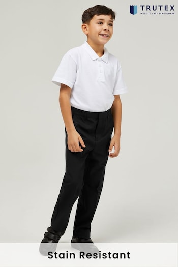 Trutex Junior Boys Regular Fit Black School Trousers (B57374) | £17