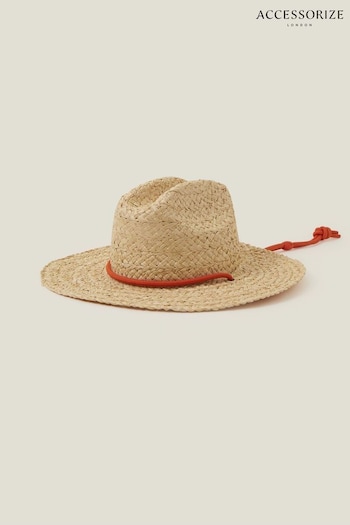 Accessorize Natural Tie Fedora Hat (B57642) | £28