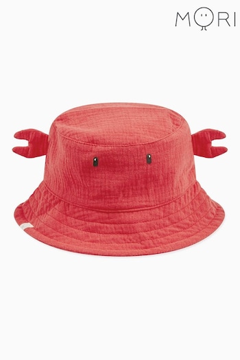 MORI Orange Organic Cotton Orange Crab Bucket Hat (B57746) | £18