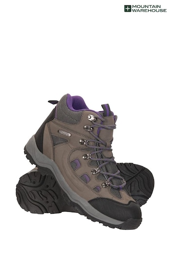 Mountain Warehouse Grey Chrome Adventurer Waterproof Boots Araspemu (B57776) | £56